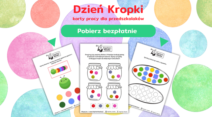Karty Pracy na Dzień Kropki Kapitan Nauka Darmowe materiały do pobrania